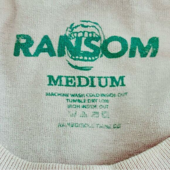 Ransom Pink Graphic Logo Tee | Men’s Size Medium | Soft Washed Cotton - Picture 6 of 7